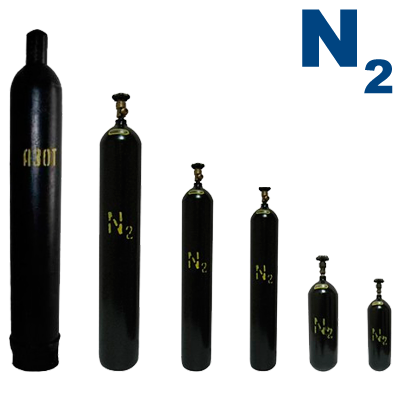 Азот газоподібний технічний, другий, об'ємна частка азоту не менше 99%, 40 л, з обміном порожнього балона